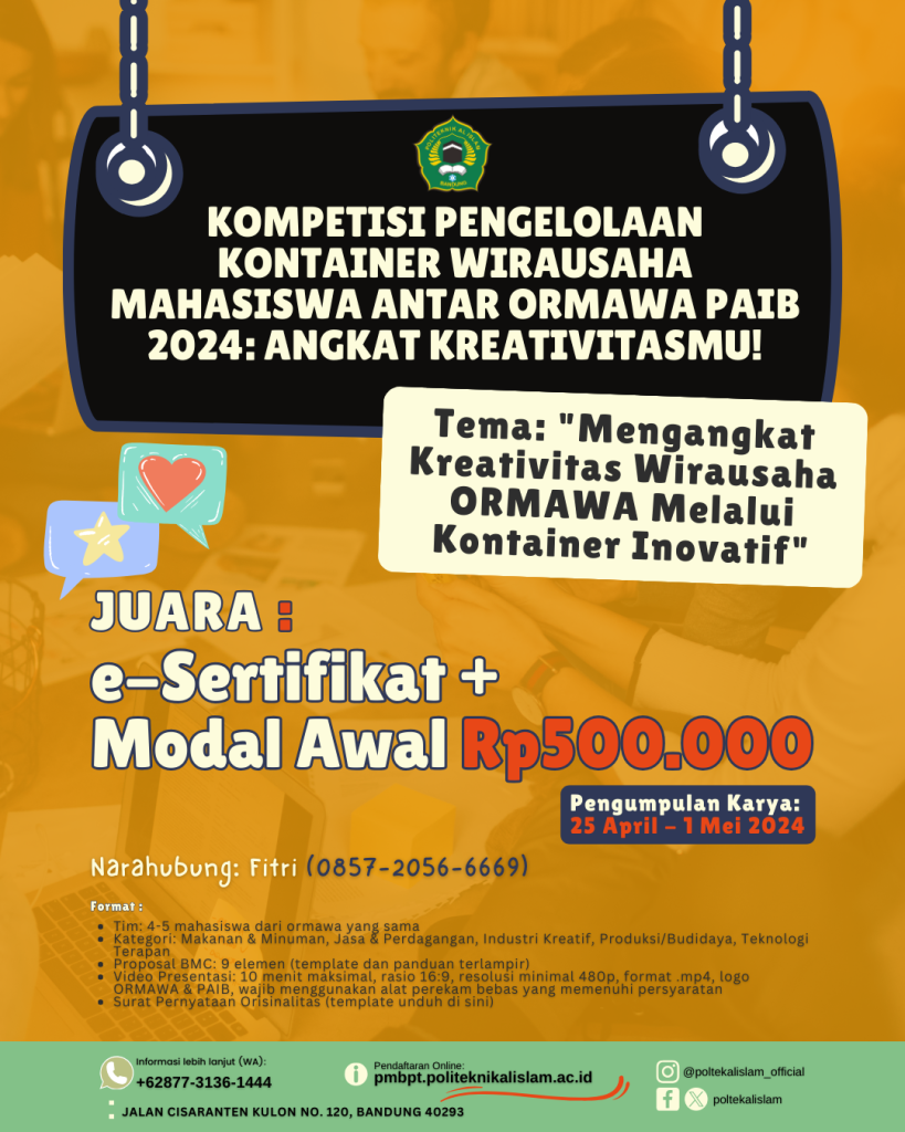 Wadah Kreativitas Wirausaha: Raih Modal Awal Rp500.000 di Kompetisi PAIB 2024!