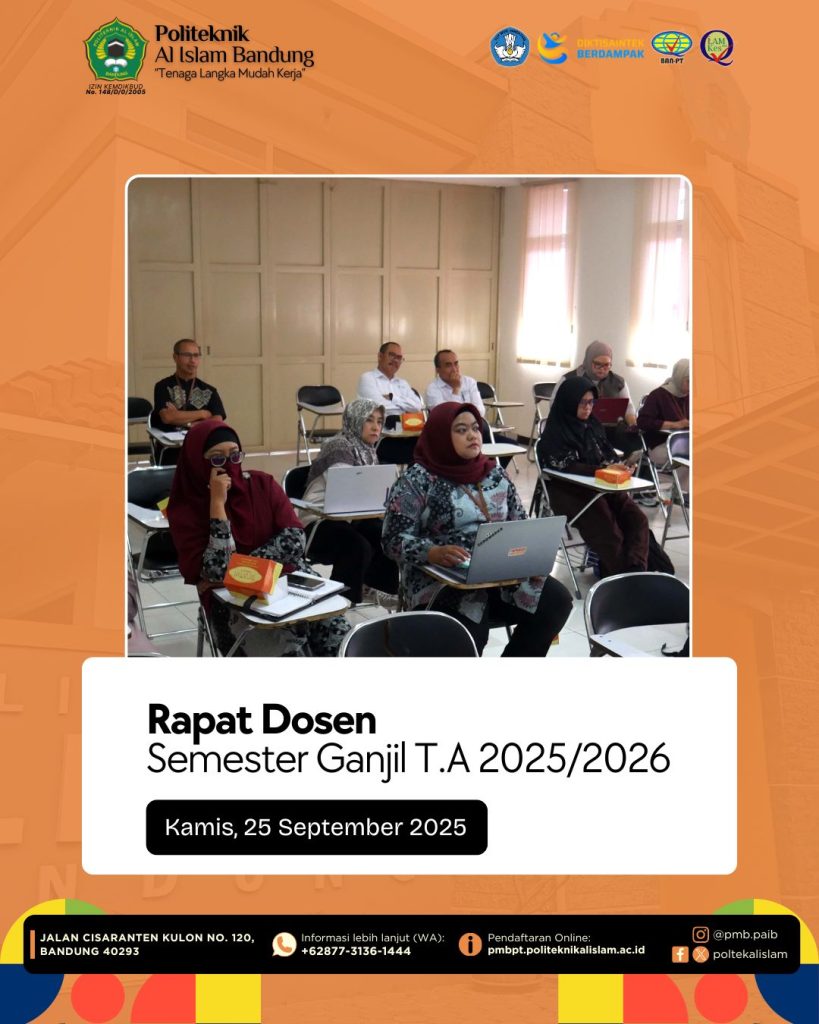 Politeknik Al Islam Bandung Gelar Rapat Dosen Semester Ganjil 2025/2026