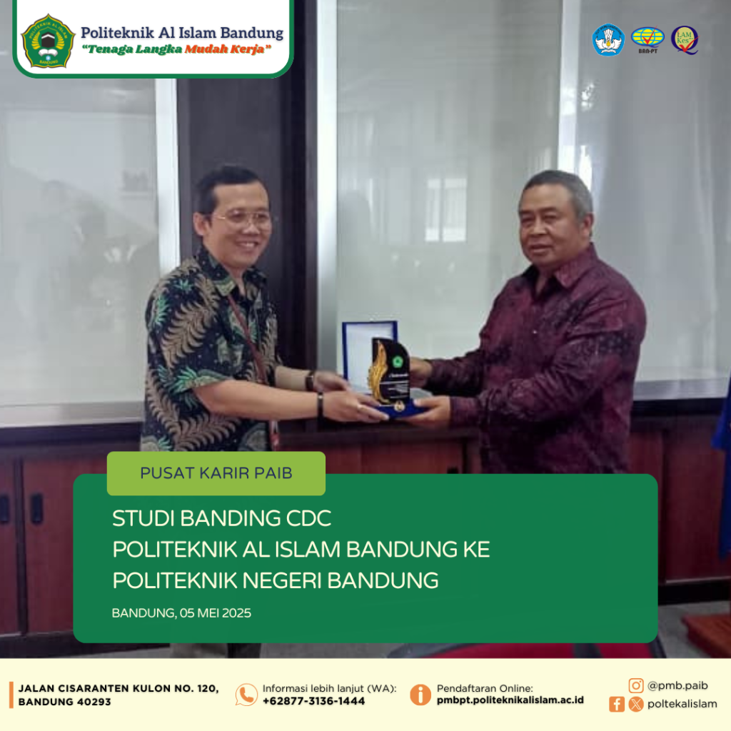 CDC Politeknik Al Islam Bandung Lakukan Studi Banding ke Polban untuk Perkuat Pengembangan Karir Mahasiswa