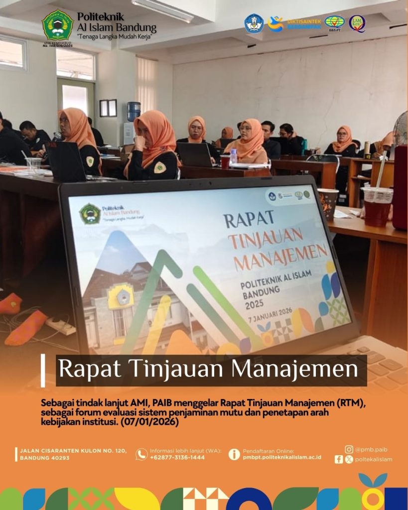 Wujudkan Perbaikan Berkelanjutan, Politeknik Al Islam Bandung Gelar Rapat Tinjauan Manajemen (RTM) 2025