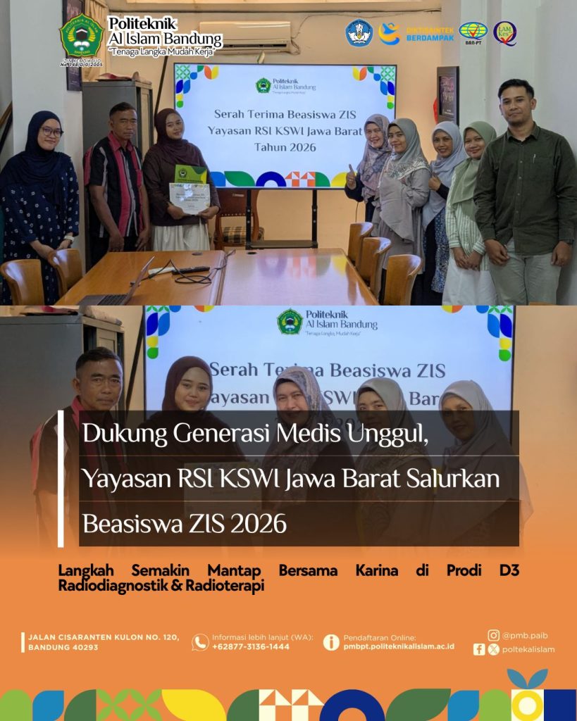 Yayasan RSI KSWI Jabar Salurkan Beasiswa ZIS kepada Mahasiswa Politeknik Al Islam Bandung